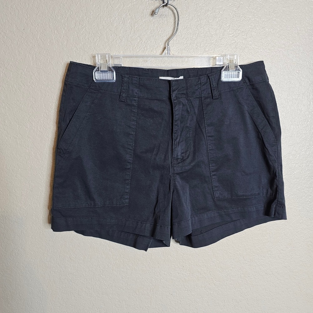 NWT Outerknown Women Dark Gray Utility Shorts Organic Cotton Size 12